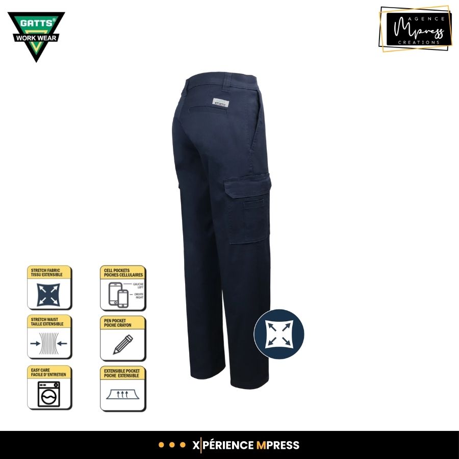 Pantalon de travail cargo extensible