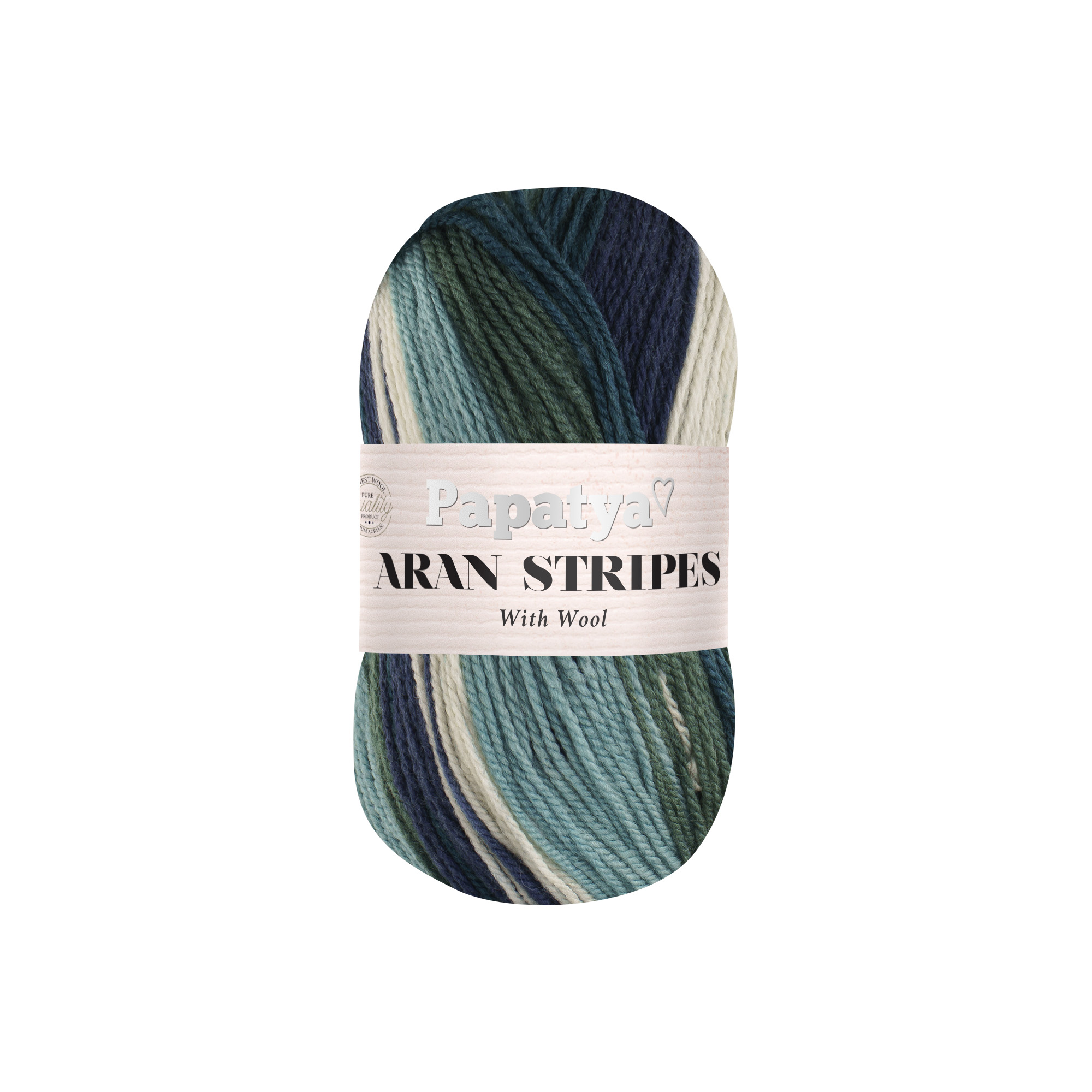 Lana Aran Stripes 100 gr Paquete x 5 Col 8