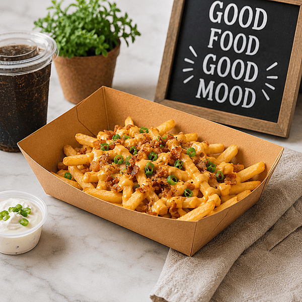 Paper Food Trays 5lb Kraft 2/250