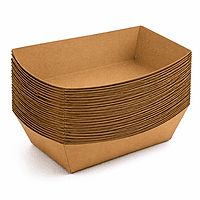 Paper Food Trays 5lb Kraft 2/250