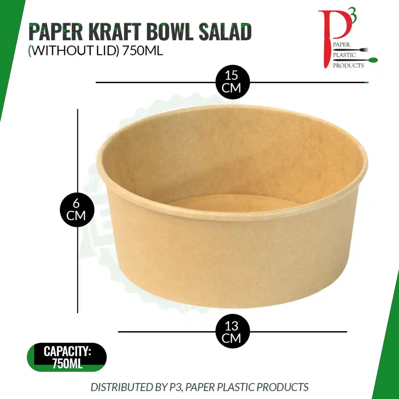 Soup Bowl 25oz (750ml) Kraft Paper Eco-Island 6/50