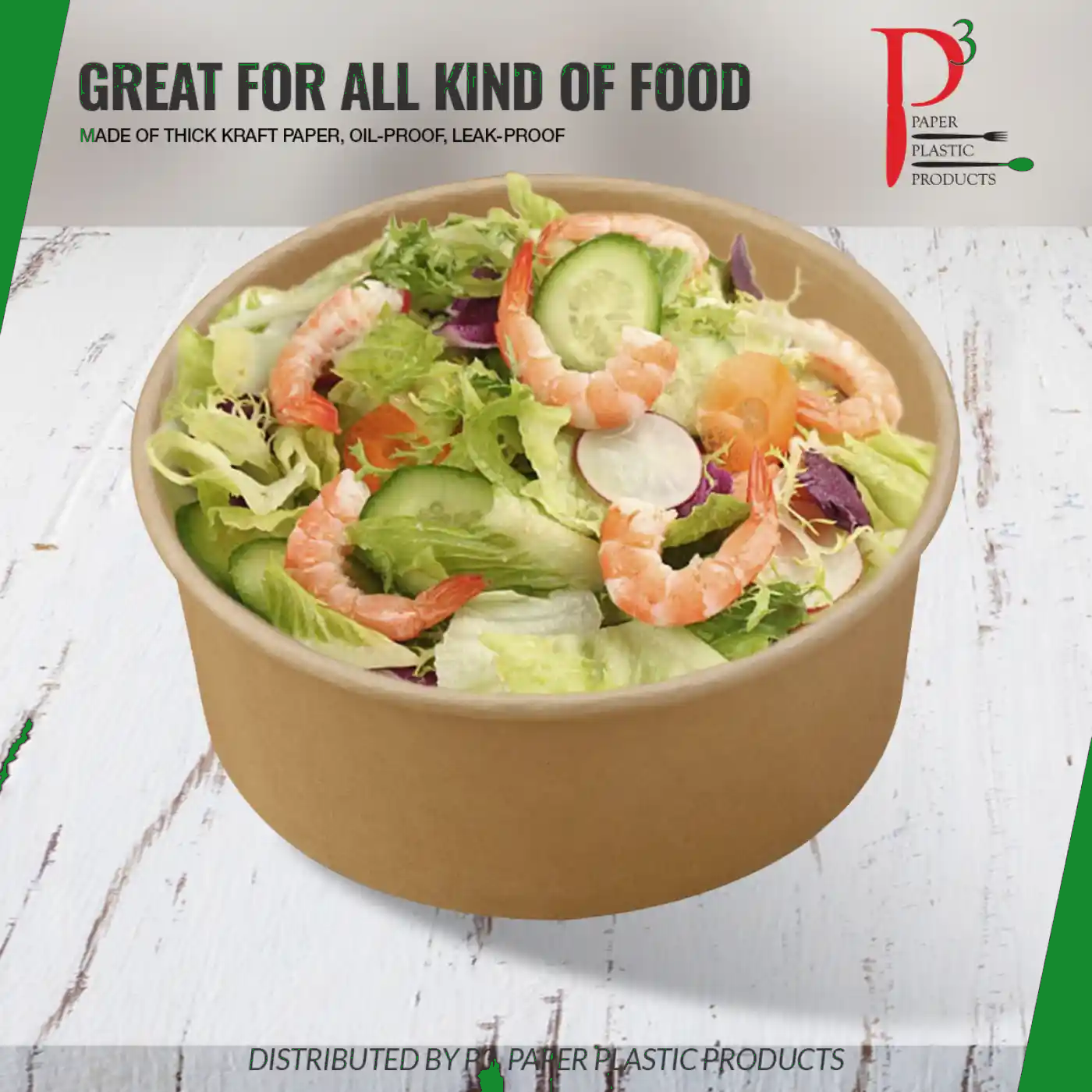 Soup Bowl 25oz (750ml) Kraft Paper Eco-Island 6/50