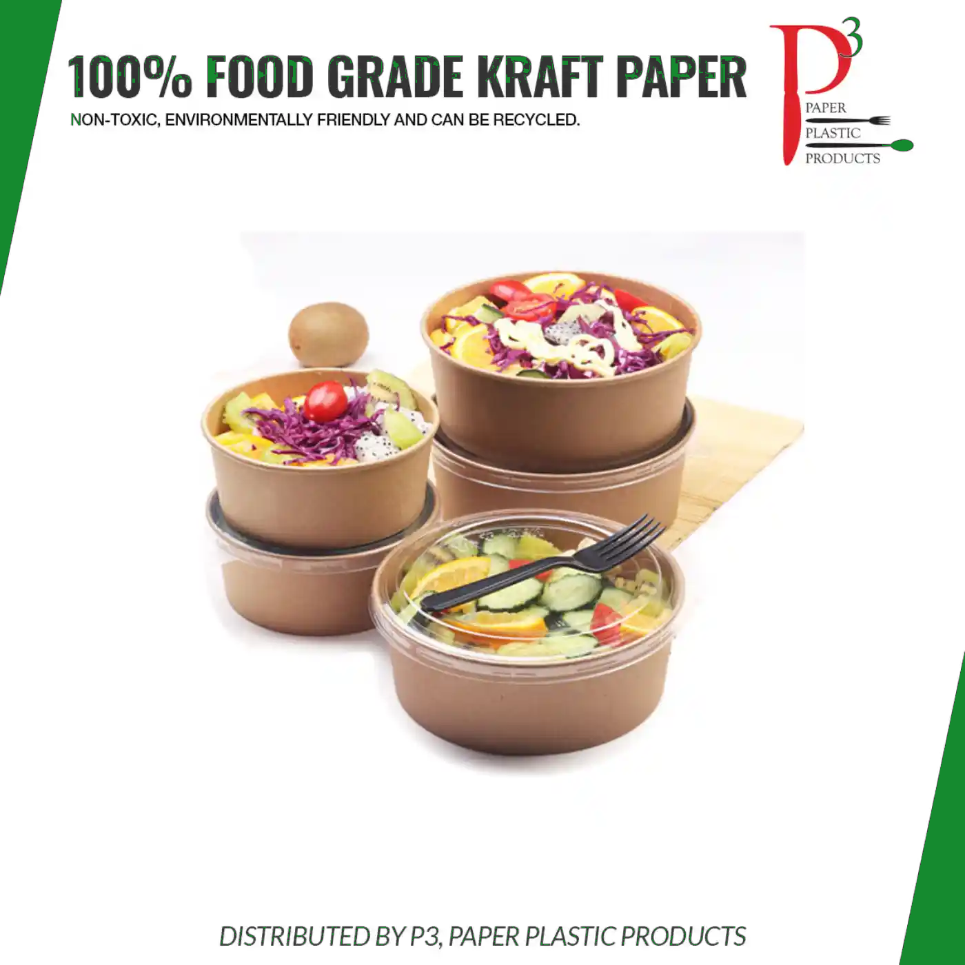 Soup Bowl 25oz (750ml) Kraft Paper Eco-Island 6/50