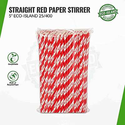 Paper Stirrer R+W (5') Eco-Island 25/400