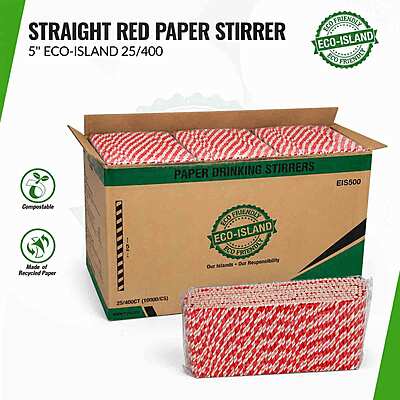 Paper Stirrer R+W (5') Eco-Island 25/400