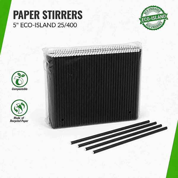 Paper Stirrers Eco-Island 5" 25/400