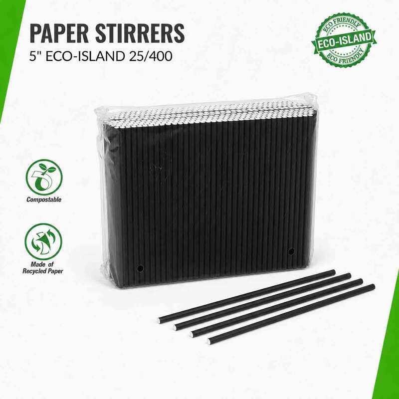 Paper Stirrers Eco-Island 5" 25/400