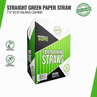Paper Straw G+W (7.5") box Eco-Island 10/400