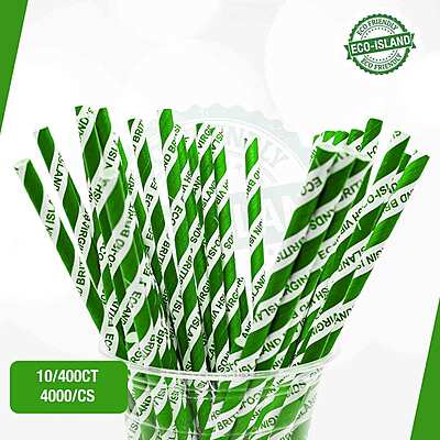 Paper Straw G+W (7.5") box Eco-Island 10/400