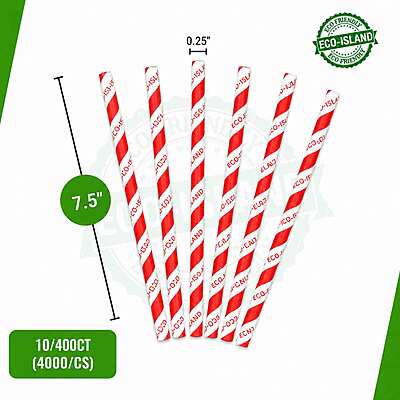 Paper Straw R+W (7.5") Eco-Island 10/400