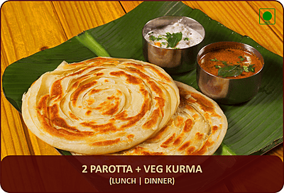 Parotta + Veg Kurma - 2 Pcs