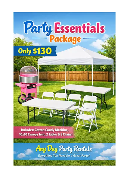Party package includes cotton candy - El paquete de fiesta incluye algodón de azúcar.