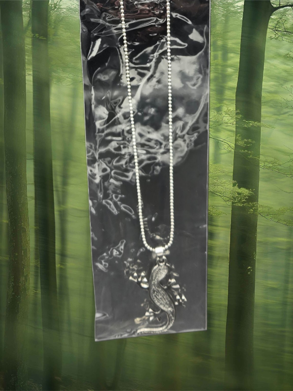 Paua Shell Lizard Necklace