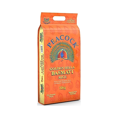 90226 Peacock Golden Sella Basmati Rice 10 Kg