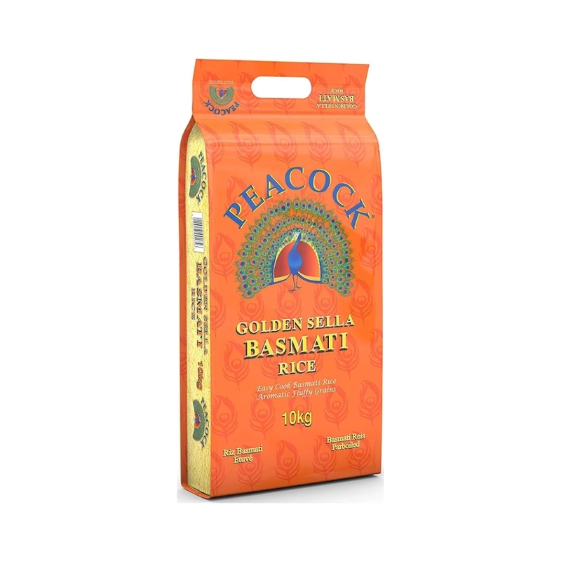 90226 Peacock Golden Sella Basmati Rice 10 Kg