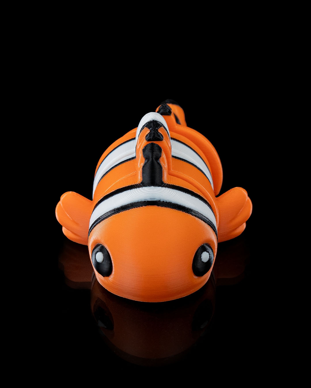 Cute Flexi Clownfish Fridge Magnet - 3D Printed Flexi Keychain with Magnet