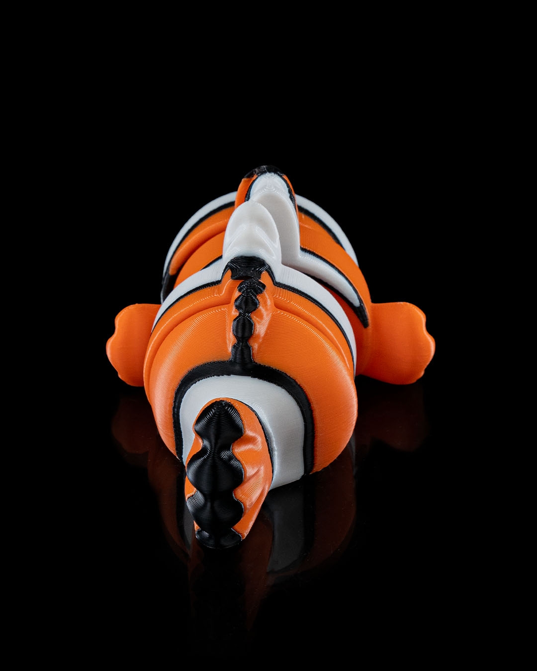 Cute Flexi Clownfish Fridge Magnet - 3D Printed Flexi Keychain with Magnet
