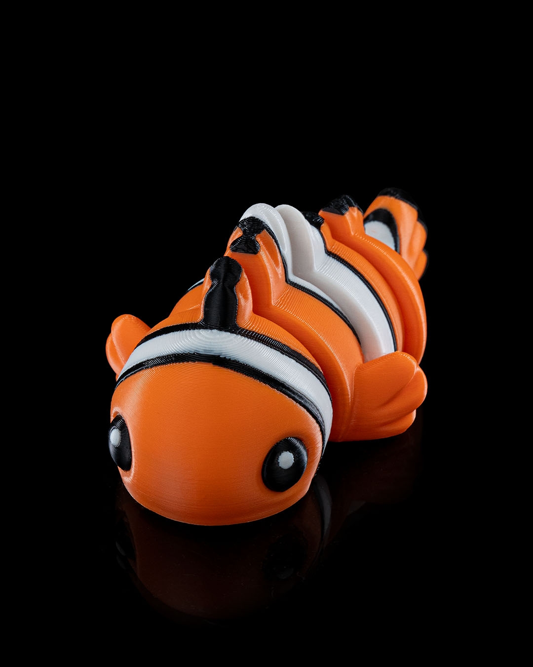 Cute Flexi Clownfish Fridge Magnet - 3D Printed Flexi Keychain with Magnet