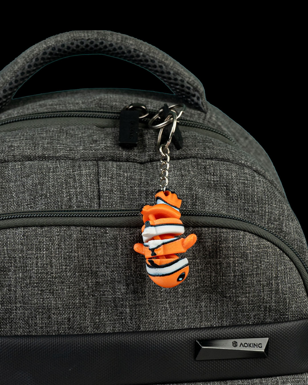 Cute Flexi Clownfish Fridge Magnet - 3D Printed Flexi Keychain with Magnet