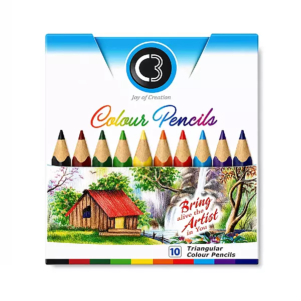 DOMS C3 Colour Pencil 10 Shades