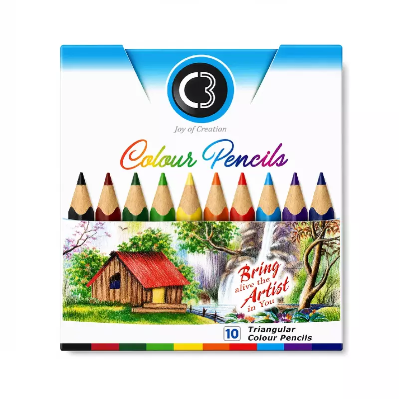 DOMS C3 Colour Pencil 10 Shades