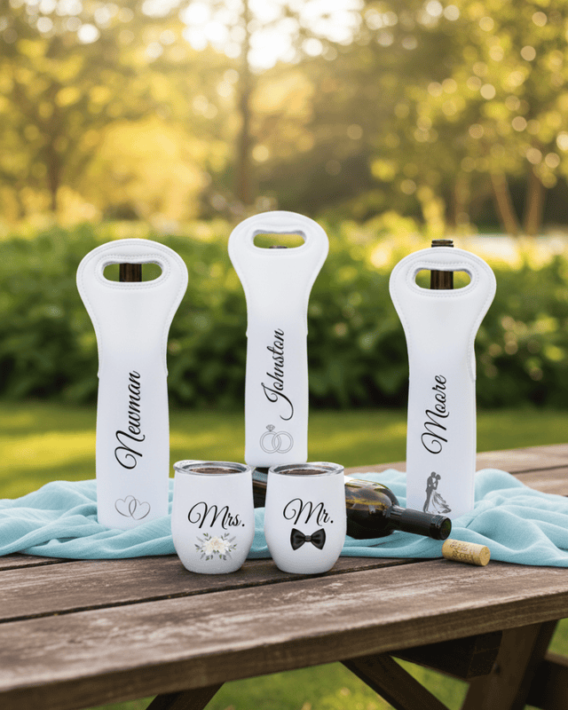 Personalized Wine Tote Gift Set