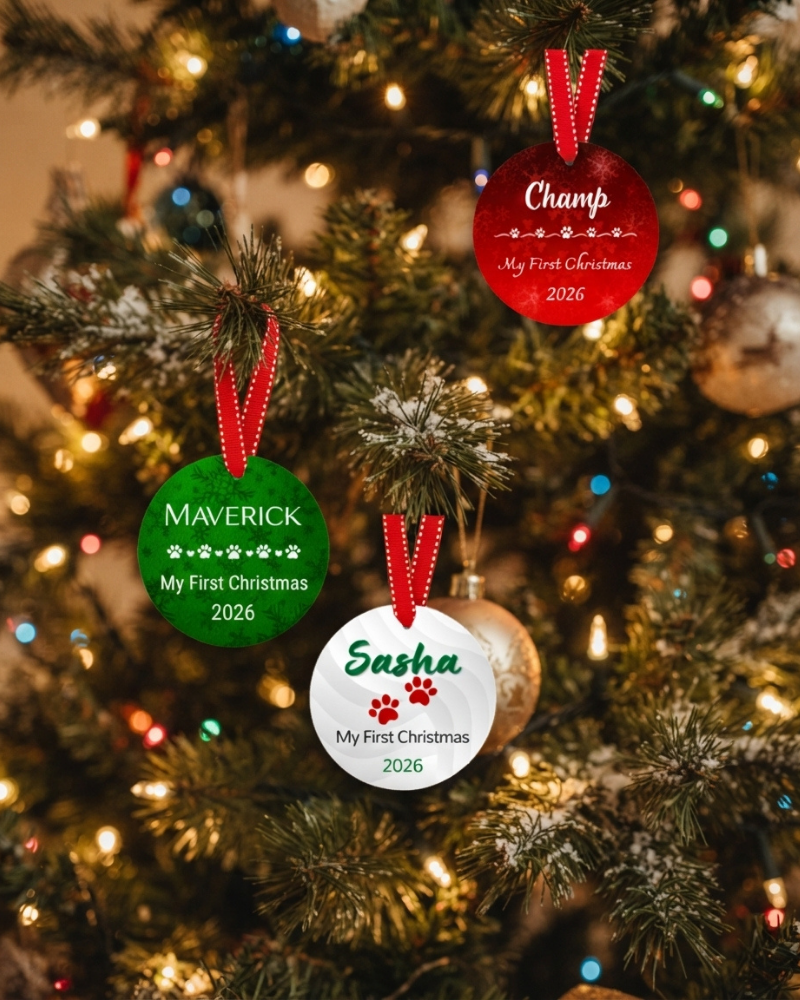Happy Tails Series Pet’s First Christmas Ornament