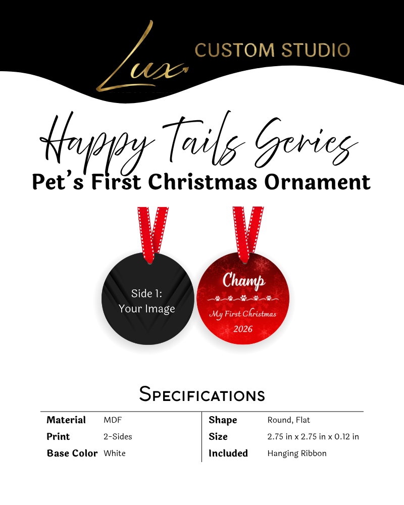 Happy Tails Series Pet’s First Christmas Ornament