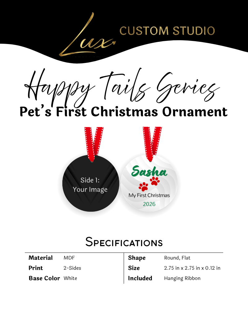 Happy Tails Series Pet’s First Christmas Ornament