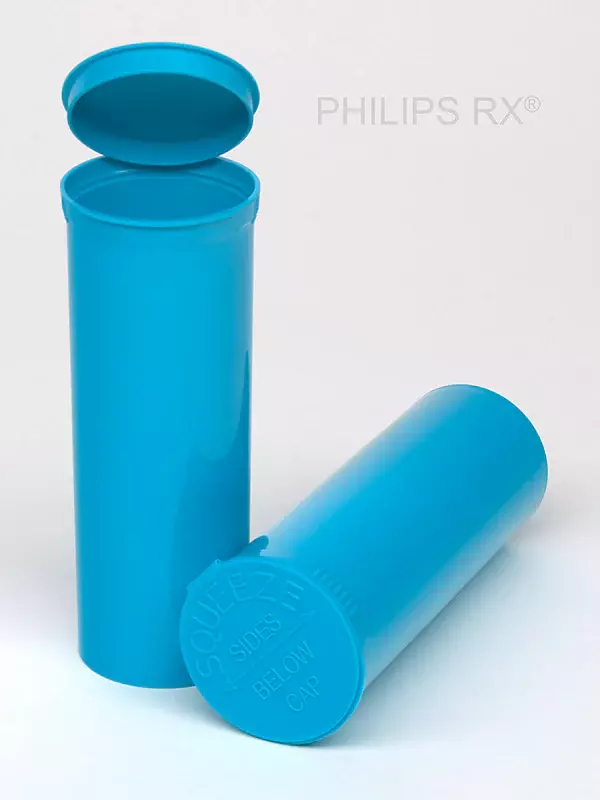 Philips Rx Pop Top Bottle - Aqua - 60 dram - 75 Units