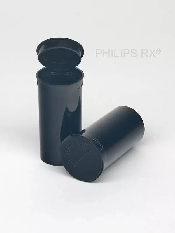 Philips Rx Pop Top Bottle - Black - 13 dram - 315 Units