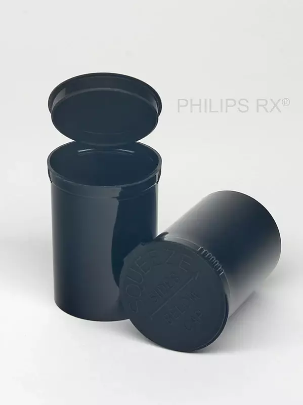 Philips Rx Pop Top Bottle - Black - 30 dram - 150 Units