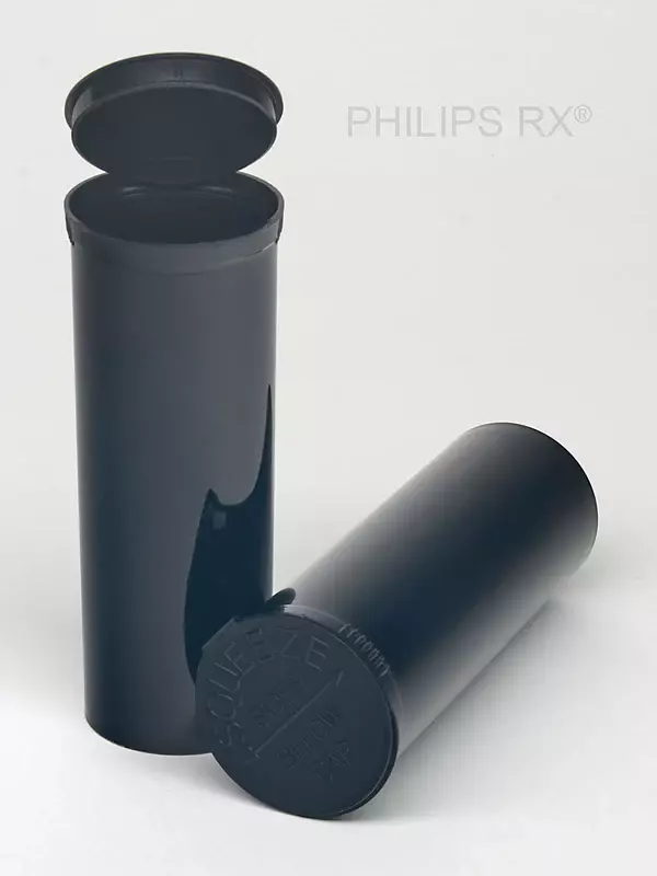 Philips Rx Pop Top Bottle - Black - 60 dram - 75 Units