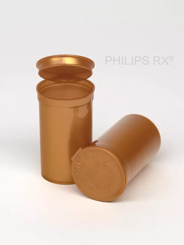 Philips Rx Pop Top Bottle - Gold - 19 dram - 225 Units