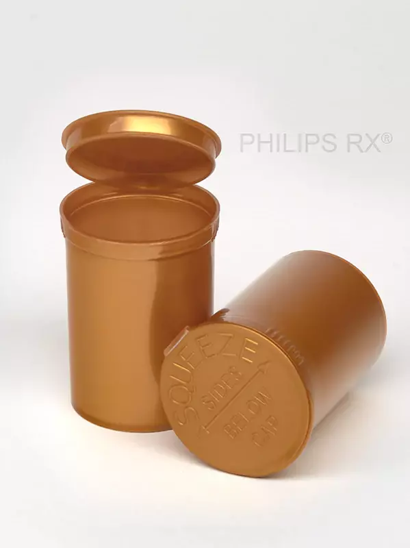 Philips Rx Pop Top Bottle - Gold - 30 dram - 150 Units
