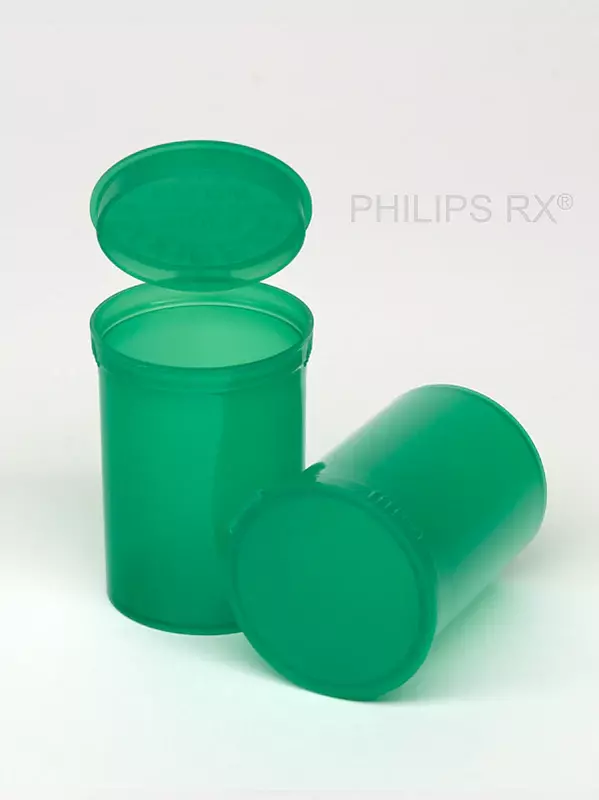 Philips Rx Pop Top Bottle - Translucent Green- 30 dram - 150 Units