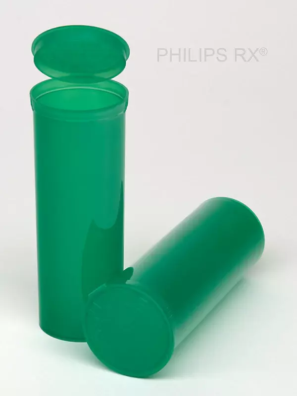 Philips Rx Pop Top Bottle - Translucent Green- 60 dram - 75 Units