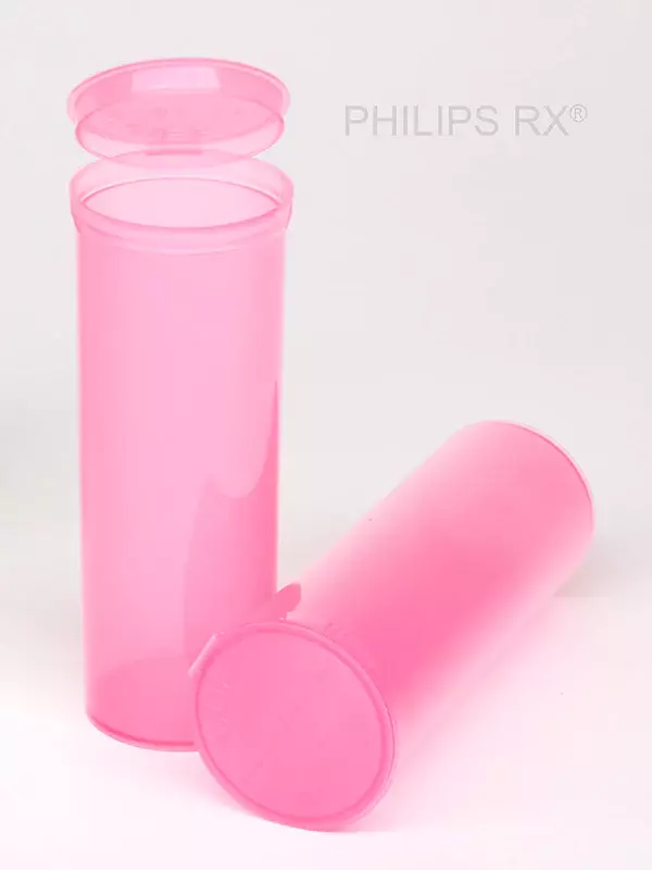 Philips Rx Pop Top Bottle - Translucent Pink- 60 dram - 75 Units