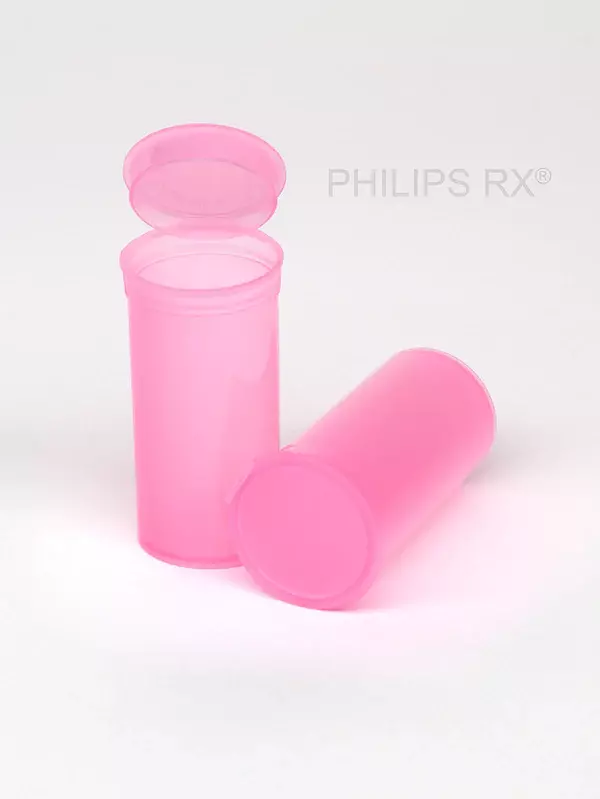 Philips Rx Pop Top Bottle - Translucent Pink- 13 dram - 315 Units