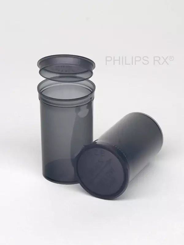 Philips Rx Pop Top Bottle - Translucent Smoke- 19 dram - 225 Units