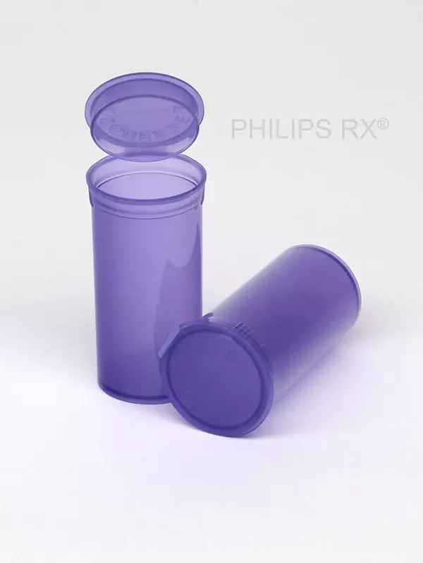 Philips Rx Pop Top Bottle - Translucent Violet - 13 dram - 315 Units