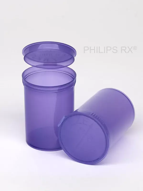 Philips Rx Pop Top Bottle - Translucent Violet- 30 dram - 150 Units