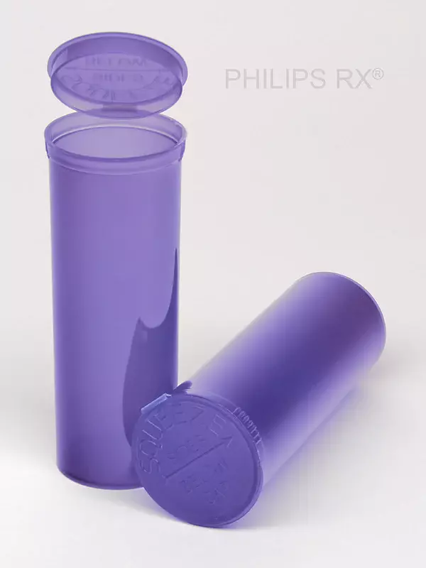 Philips Rx Pop Top Bottle - Translucent Violet- 60 dram - 75 Units