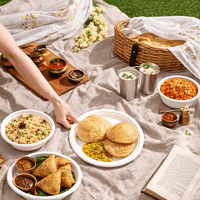 12 Inch Bagasse Plate Round | Eco Disposable Plates | Best For Meals & Catering