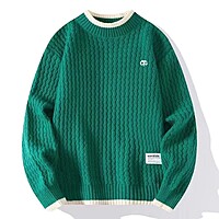 Warm Long Sleeve Knitted Crew Neck Oversize For Men
