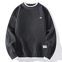 Warm Long Sleeve Knitted Crew Neck Oversize For Men