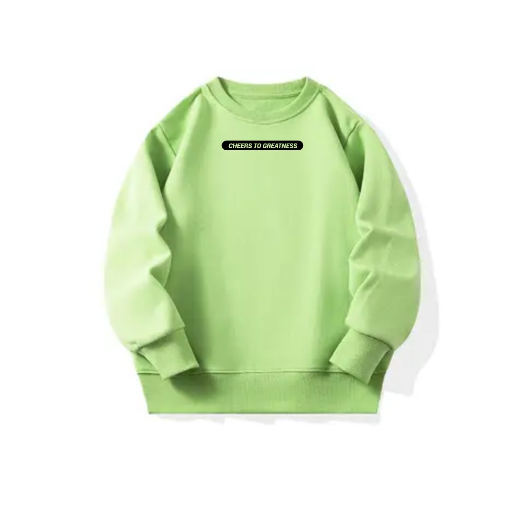 Men's Pullover Sweatshirt with Shoulder-Drop Crew Neck