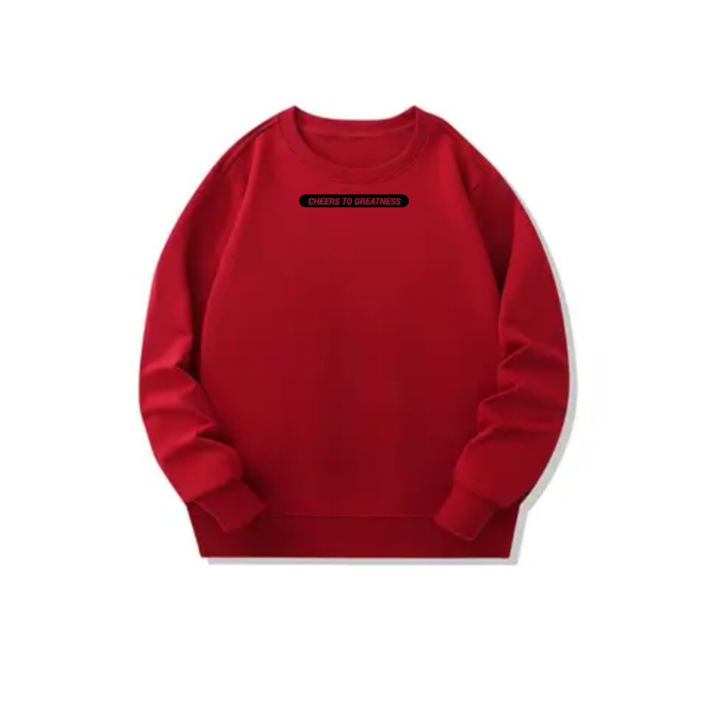 Men's Pullover Sweatshirt with Shoulder-Drop Crew Neck