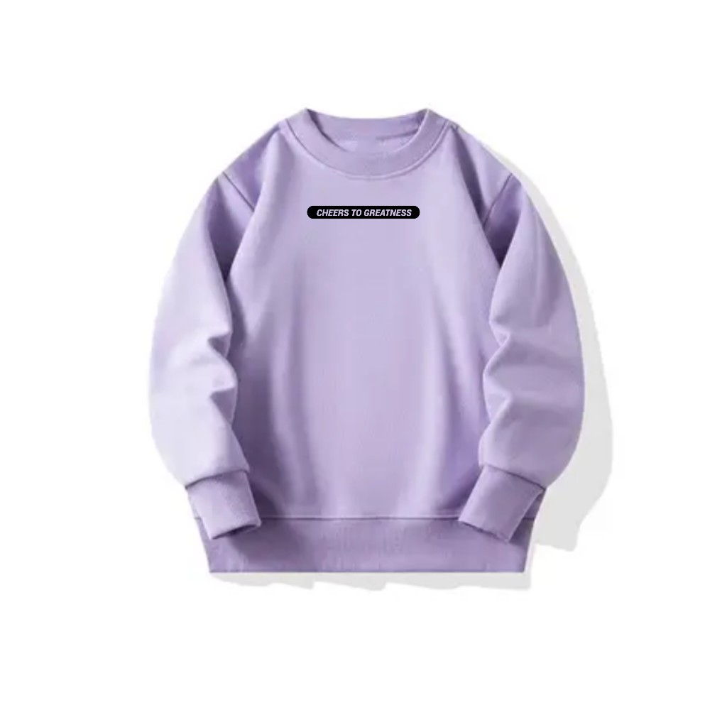 Men's Pullover Sweatshirt with Shoulder-Drop Crew Neck