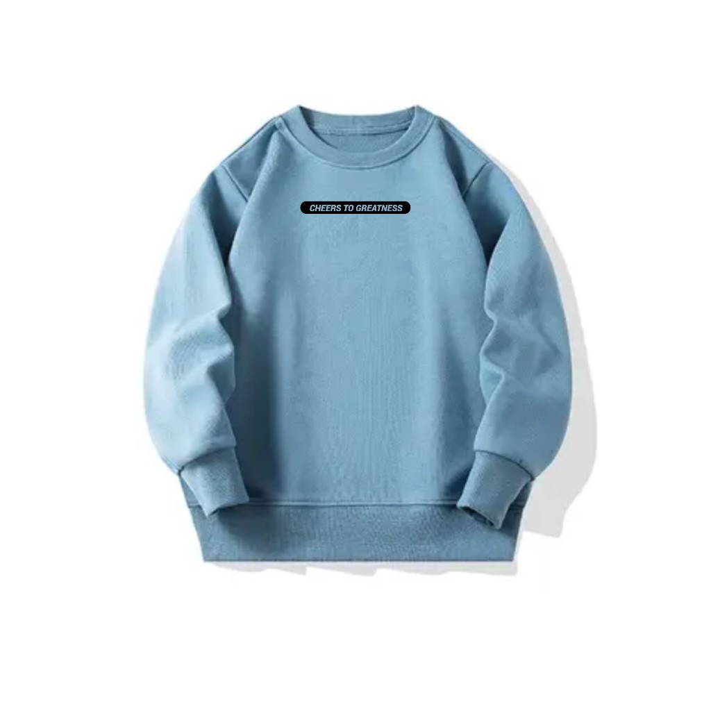 Men's Pullover Sweatshirt with Shoulder-Drop Crew Neck